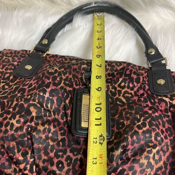 JPK Paris 75 Magenta Black Animal Print Fabric Satchel / shoulder bag . - Picture 9 of 12